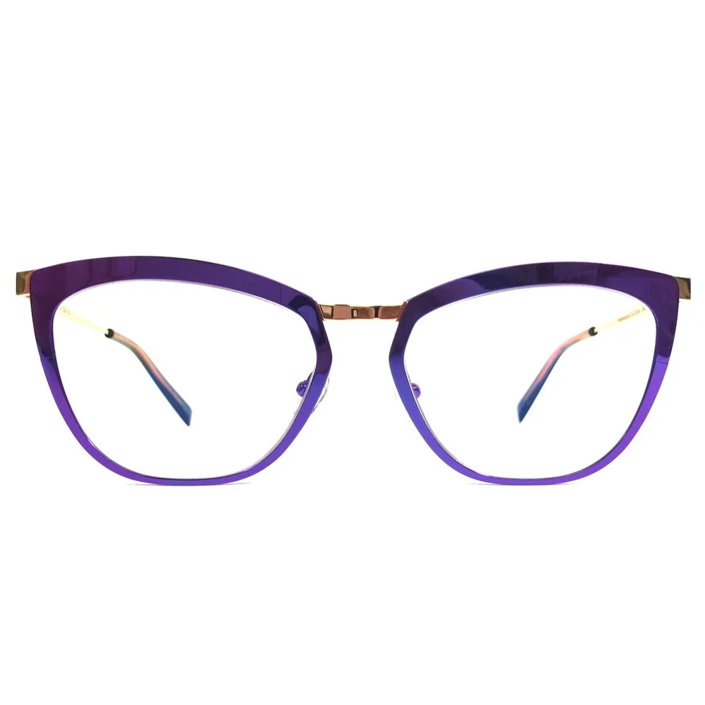 Tom Davies Eyeglasses Frames TD783 Col. 2356 Shiny Purple Rose Gold 54-17-140